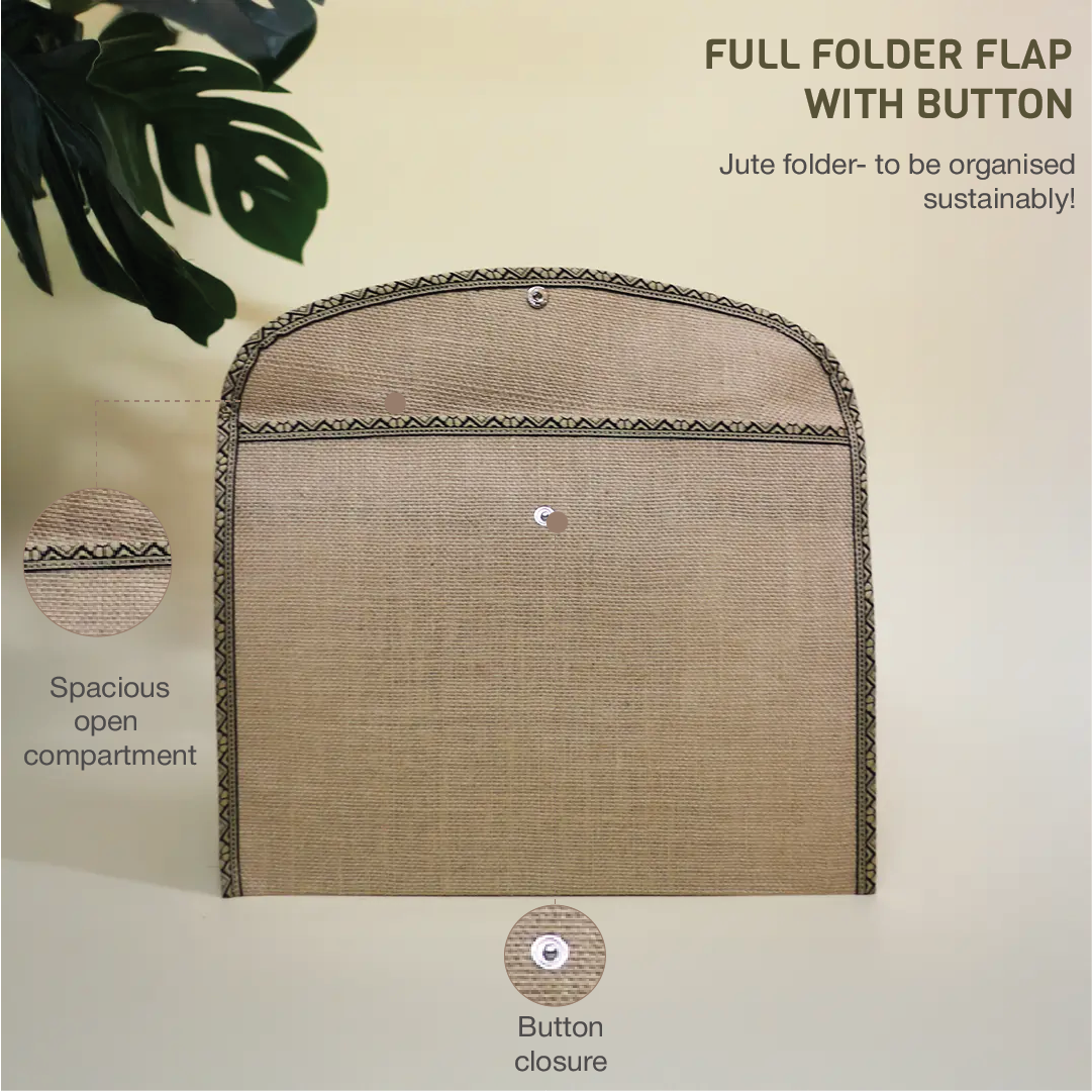 Full Flap folder with button