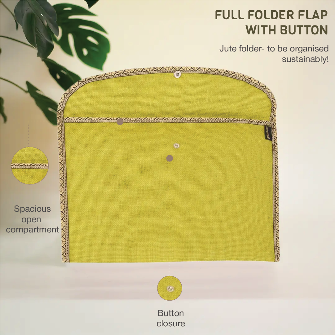 Full Flap folder with button