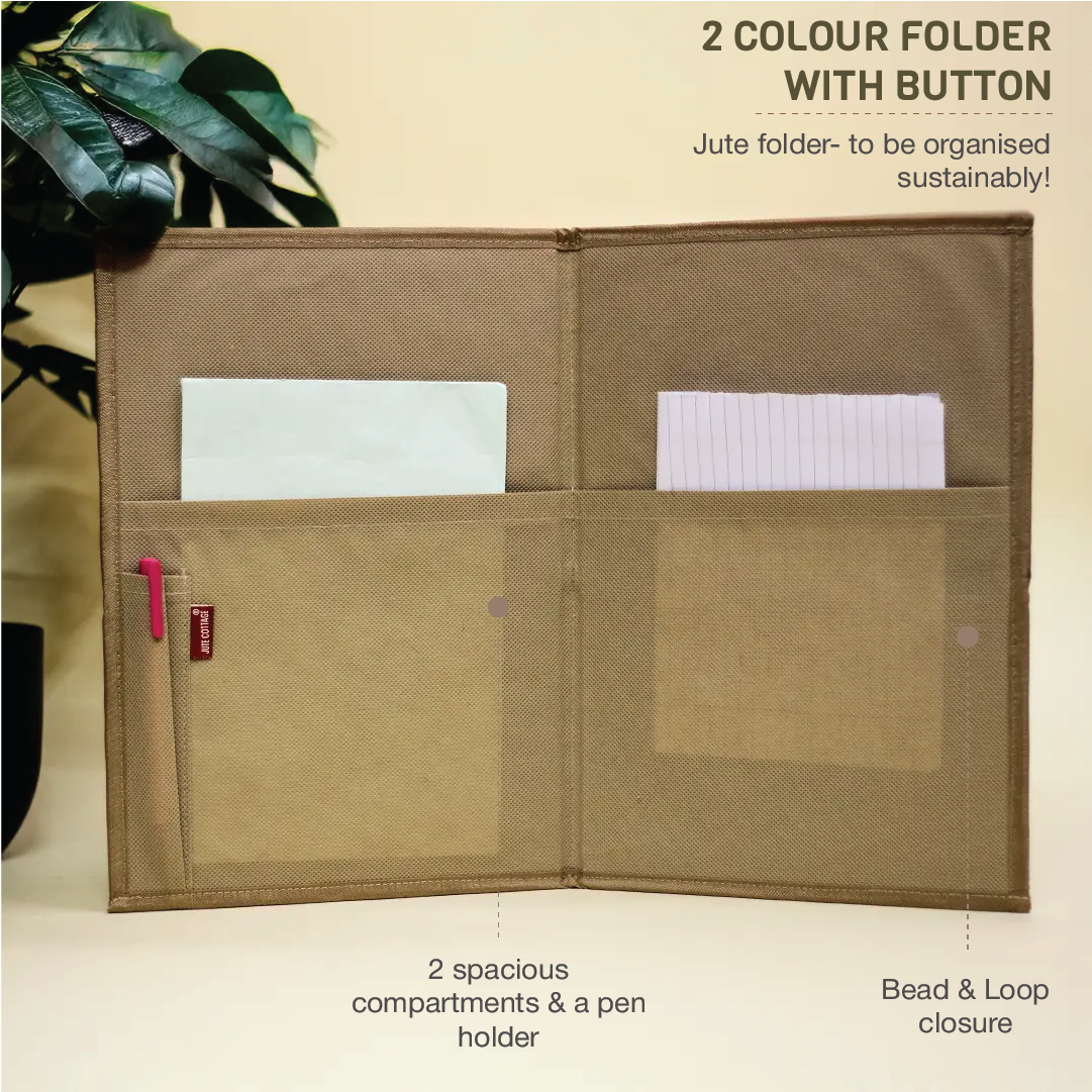 2 Colour Folder With Button