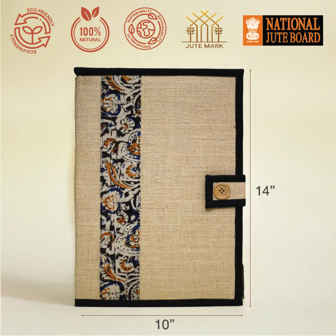 Kalamkari Wooden Button Folder