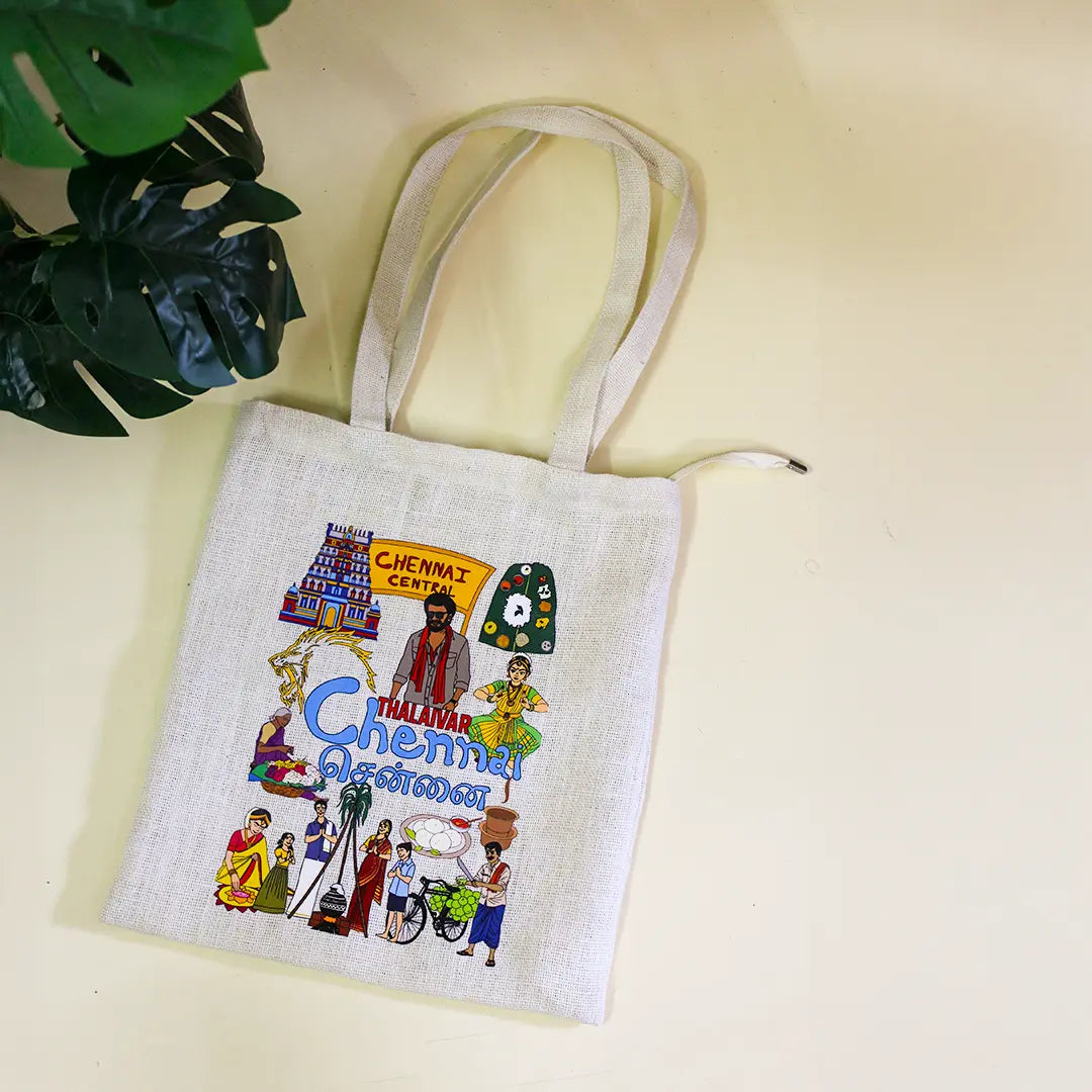 Chennai Stories Zipper Tote