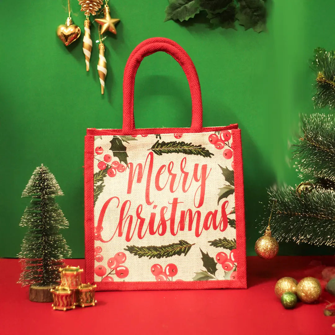 Merry Christmas Wreath Gift bag