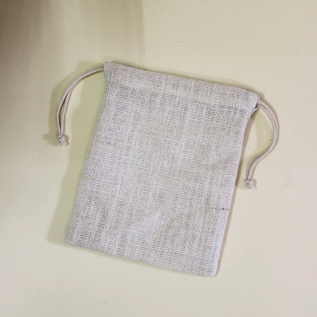 Plain White Jute Pouch (Medium)- Pack of 100