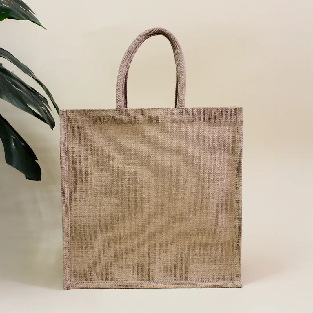 Plain Jute Bag(14" x 14" x 6")-Pack of 50