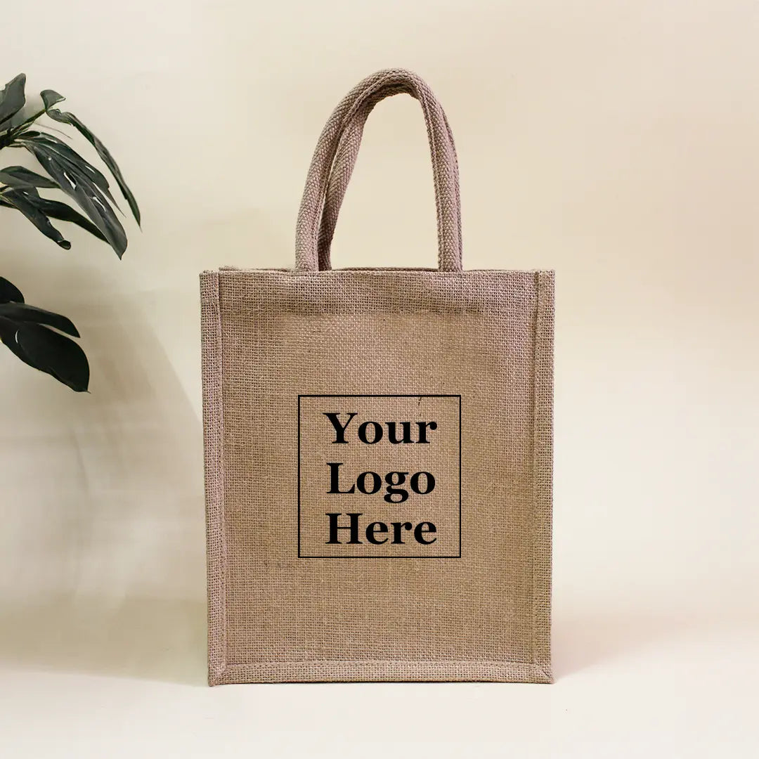 Plain Jute bag (12" x 10" x 5")-Pack of 50