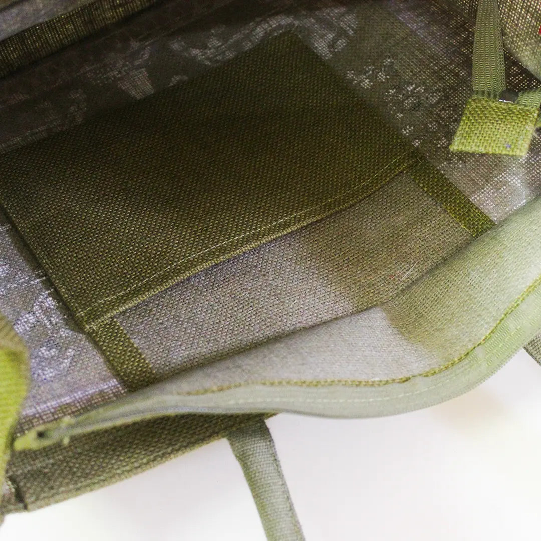 Elephant & Peacock Zipper Shopping Bag