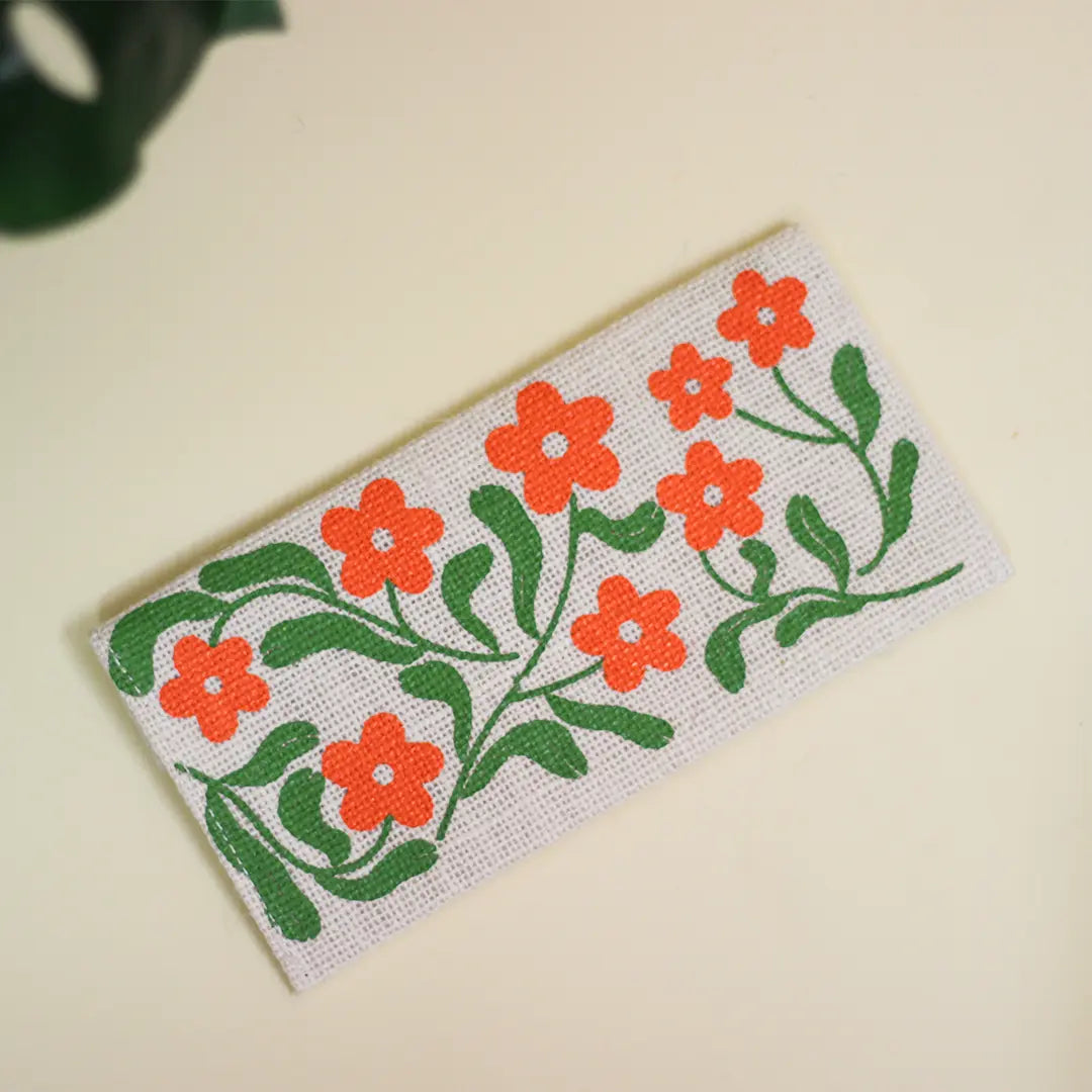 Floral print Jute Envelope(Pack of 5)