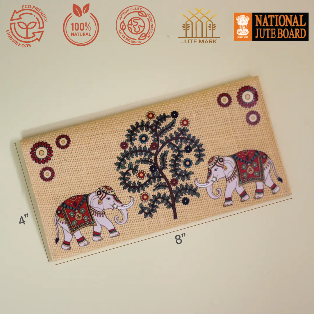 Elephant & Banyan Jute Envelope (Pack of 4)
