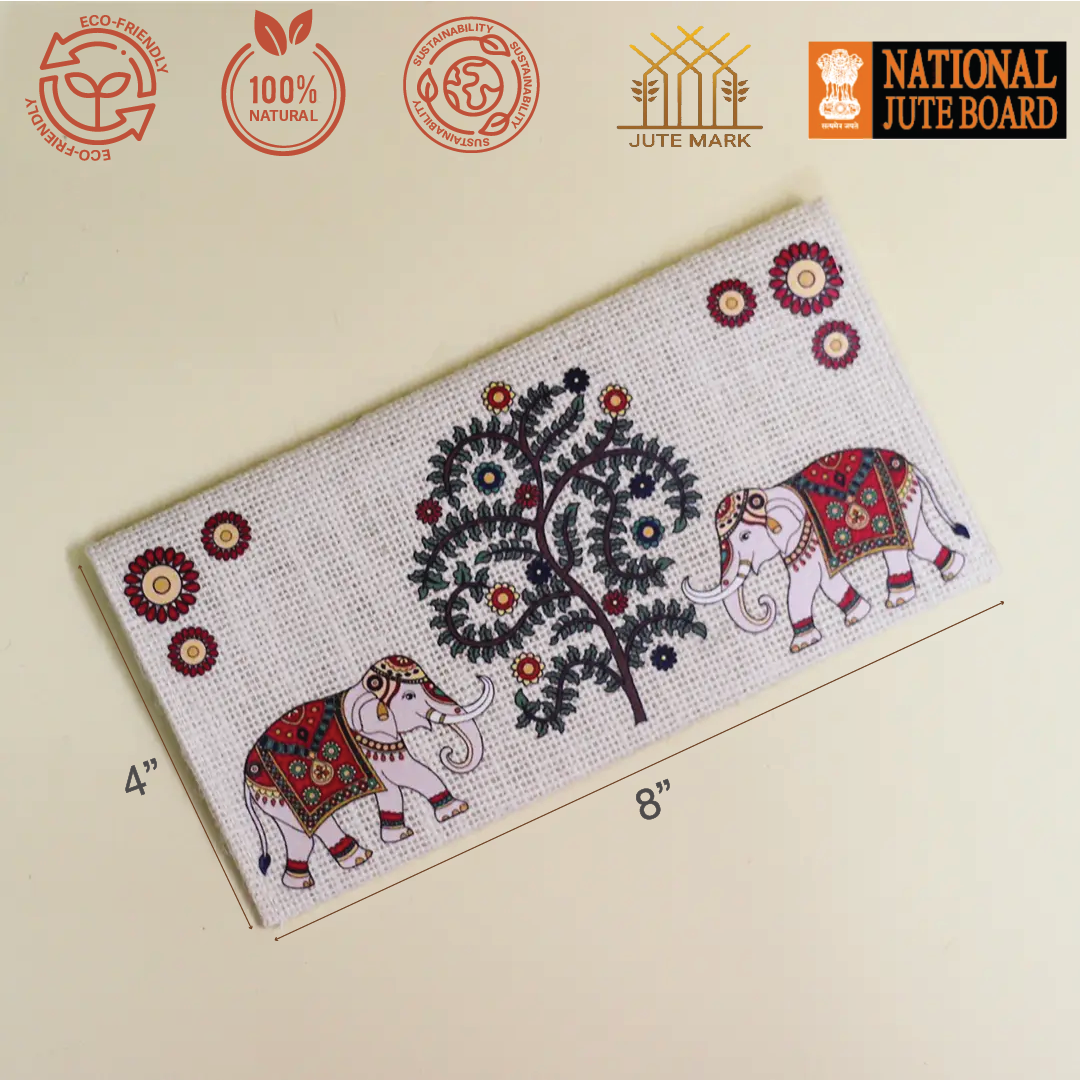 Elephant & Banyan Jute Envelope (Pack of 4)