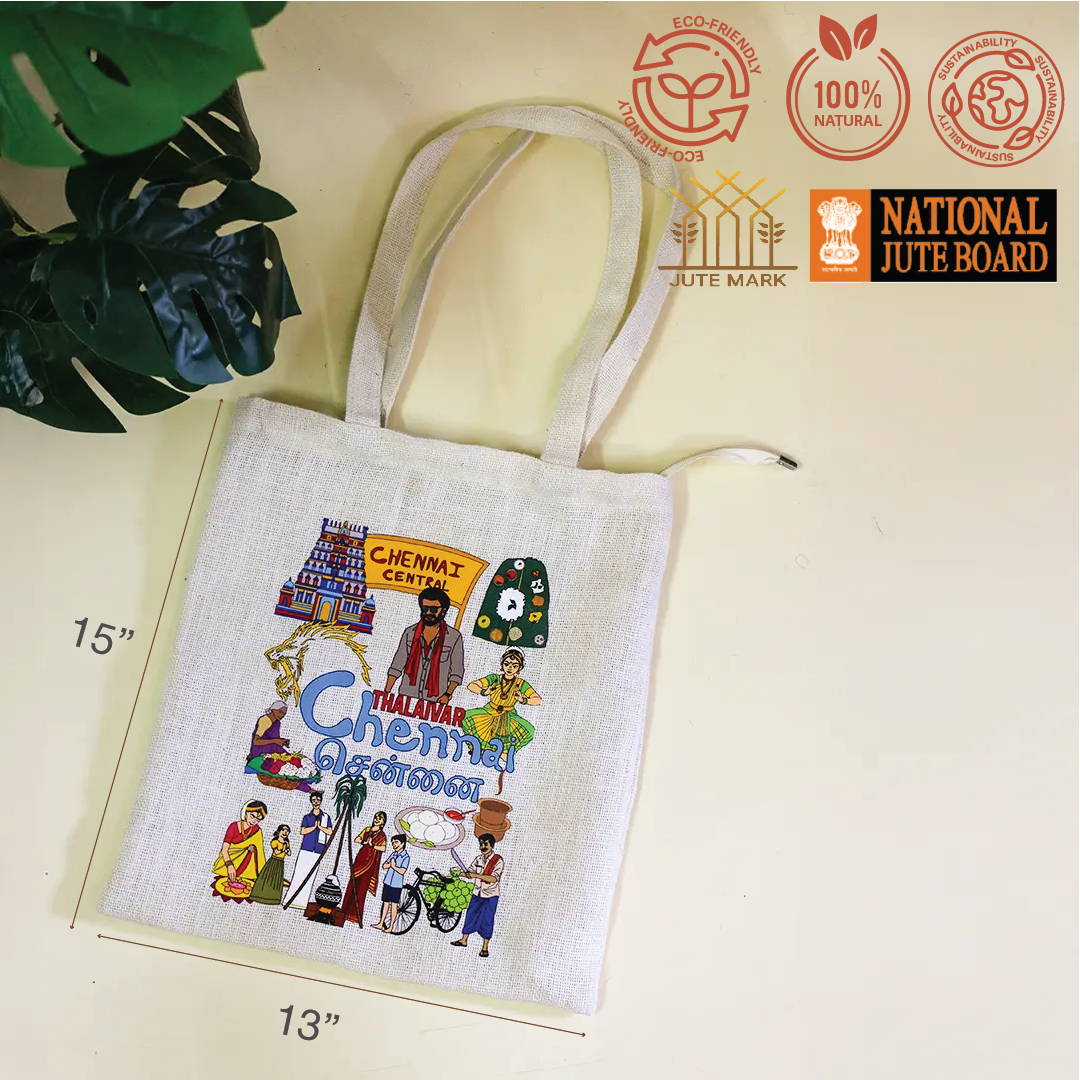 Chennai Stories Zipper Tote