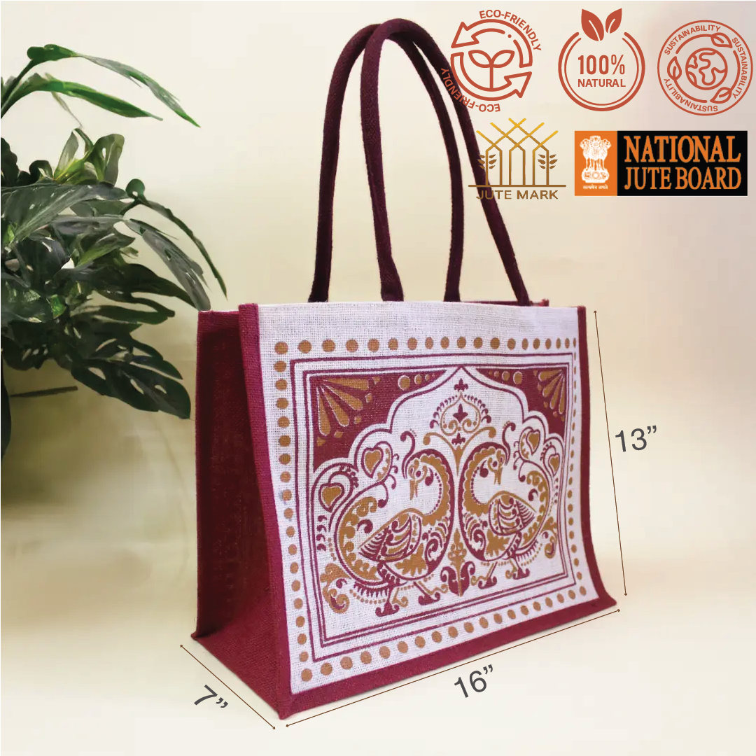 Peacock Zipper Shopping Bag