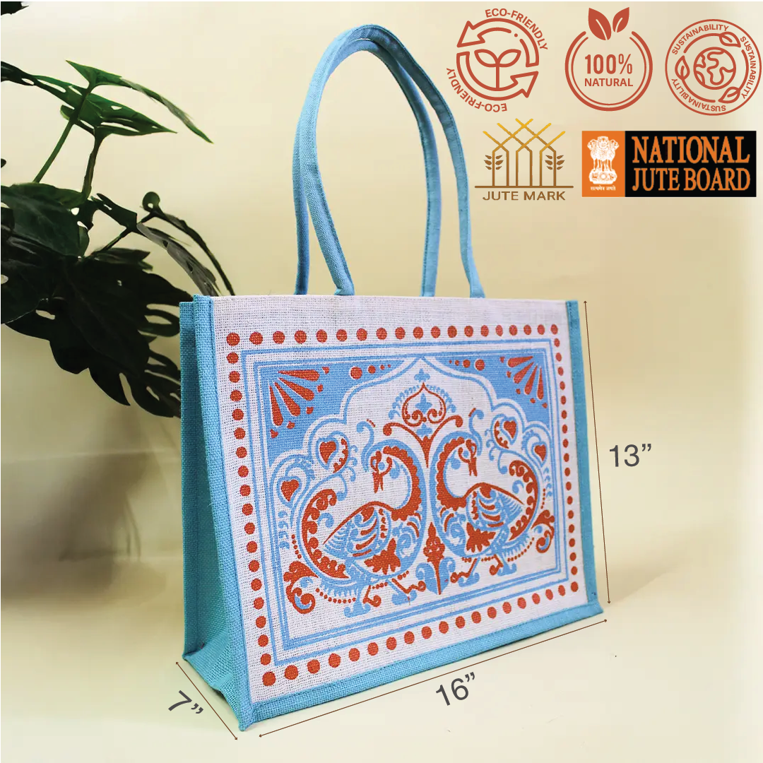 Peacock Zipper Shopping Bag