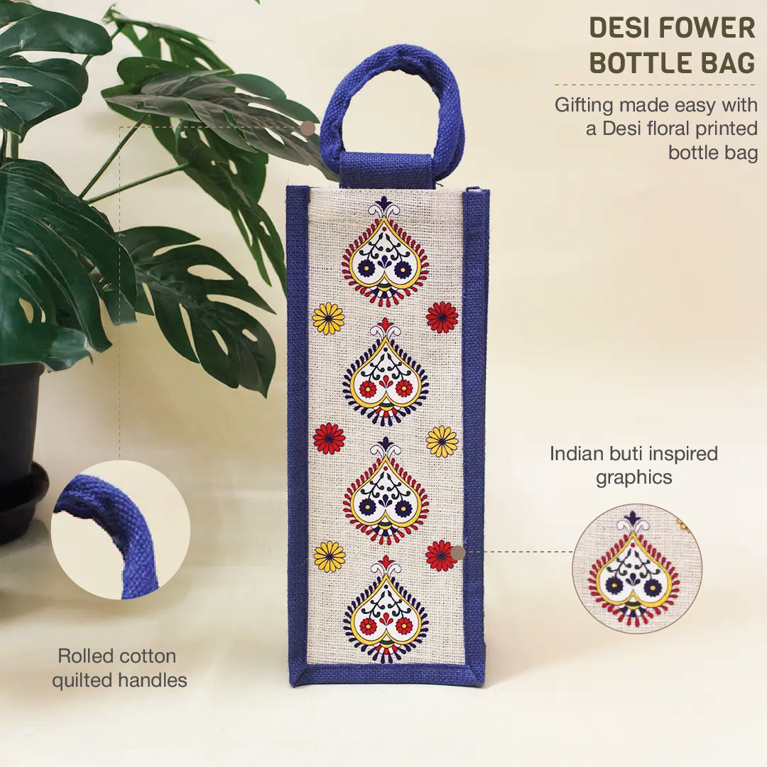 Desi Flower Bottle Bag