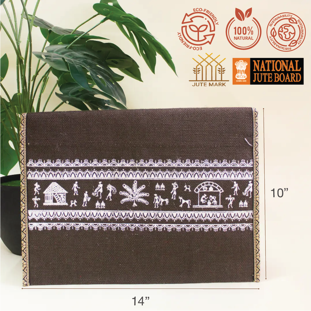 Warli Border Button Folder