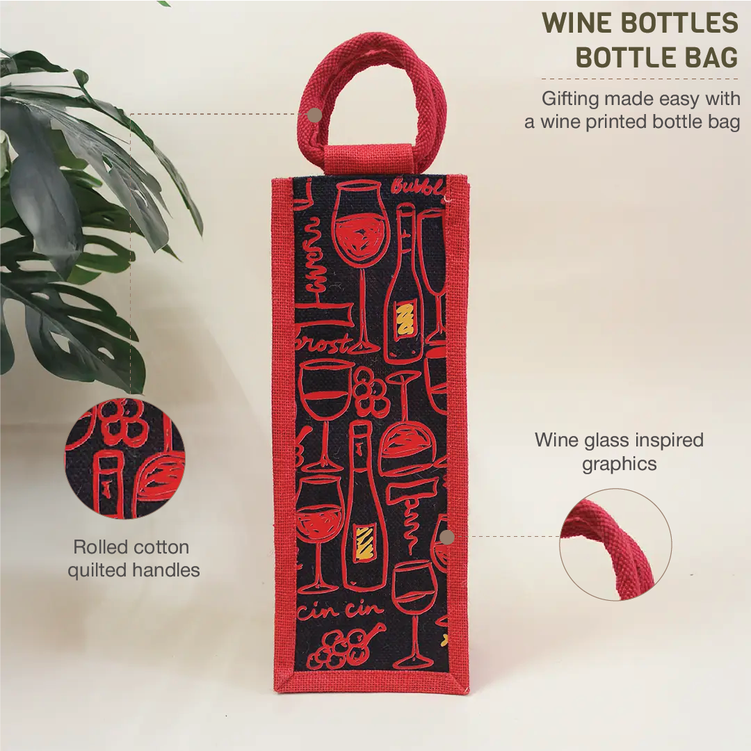 Wine Glasses Bottle bag