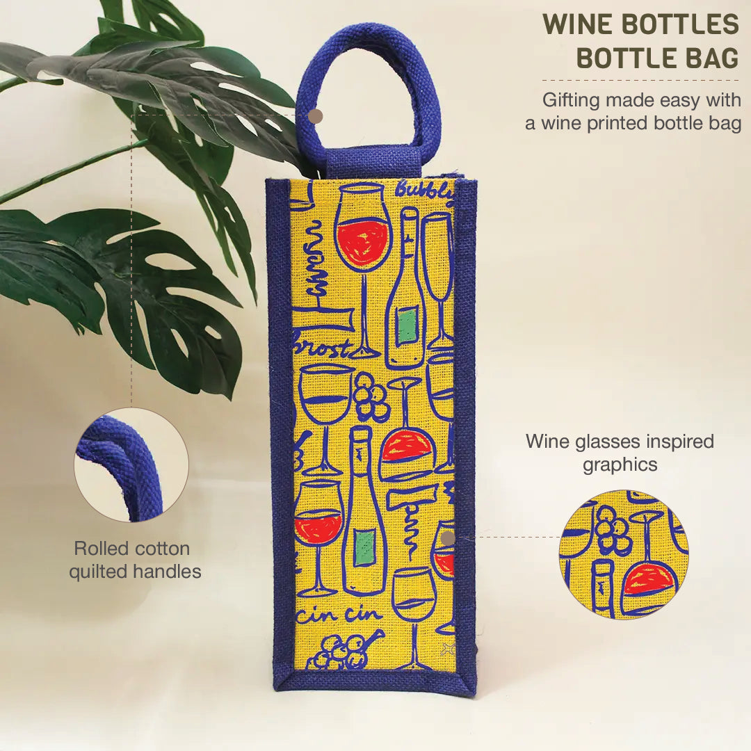 Wine Glasses Bottle bag