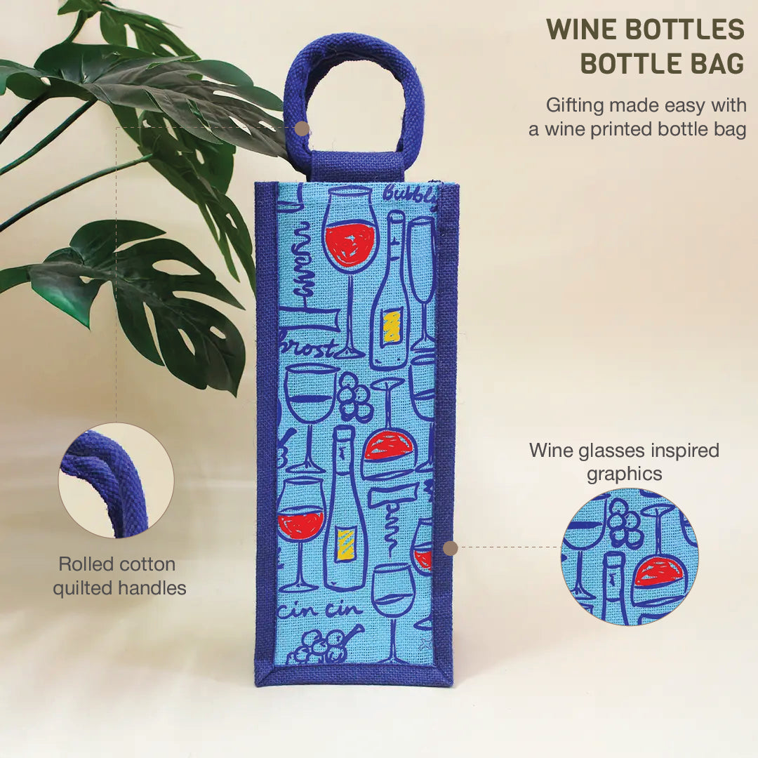 Wine Glasses Bottle bag