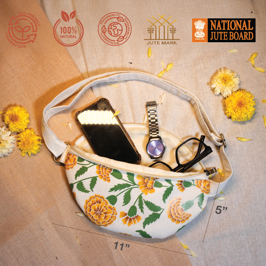 Marigold printed JUCO Fanny bag