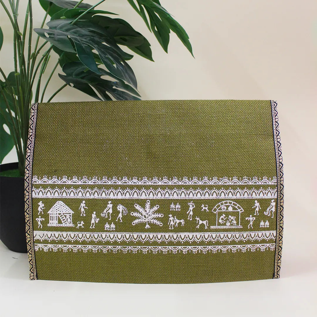 Warli Border Button Folder