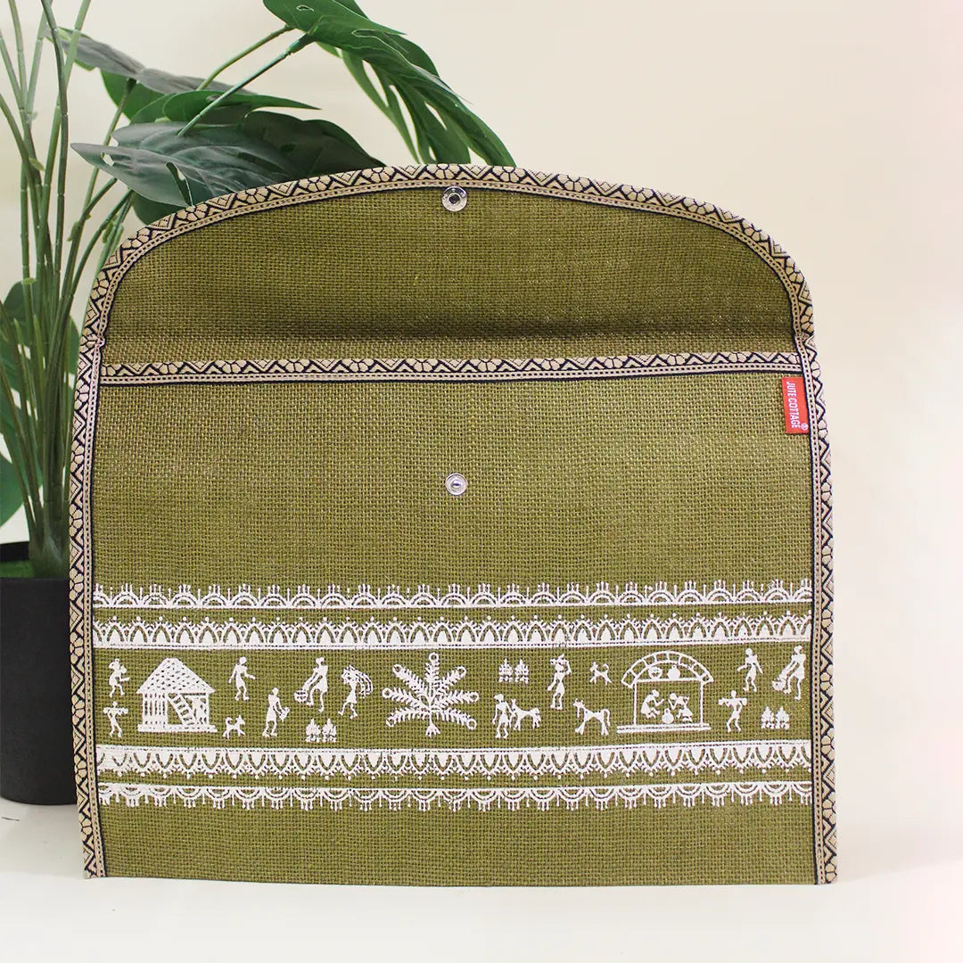 Warli Border Button Folder