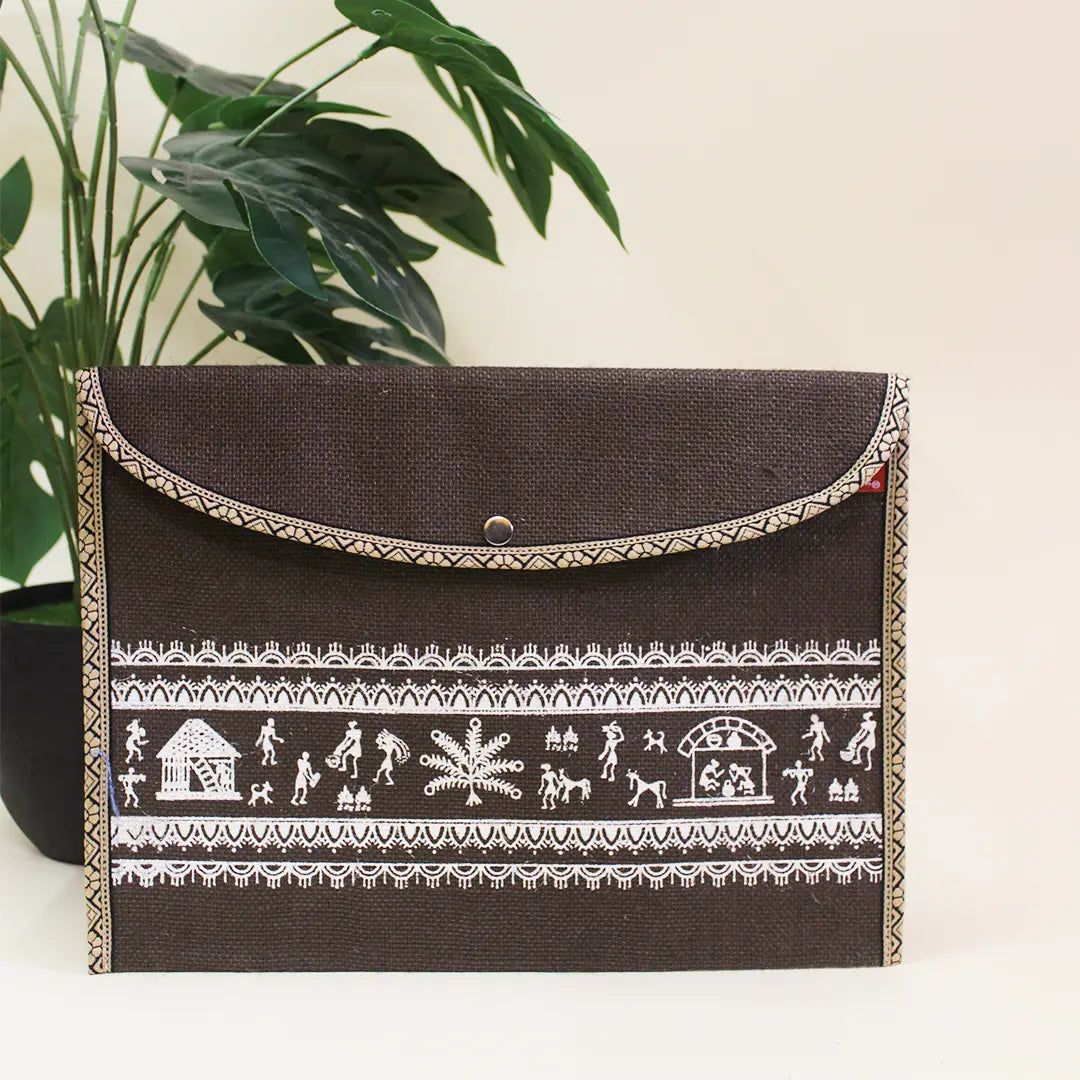 Warli Border Button Folder