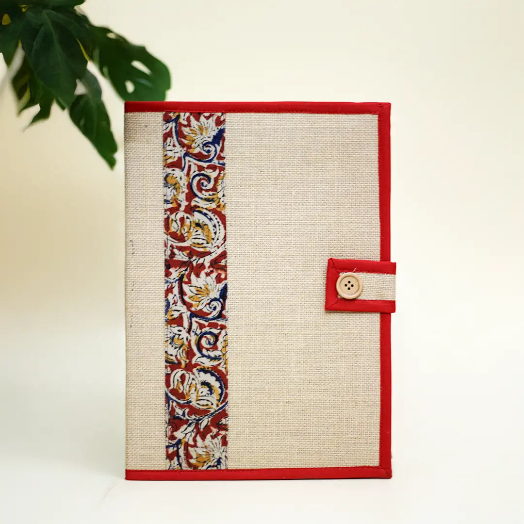 Kalamkari Wooden Button Folder