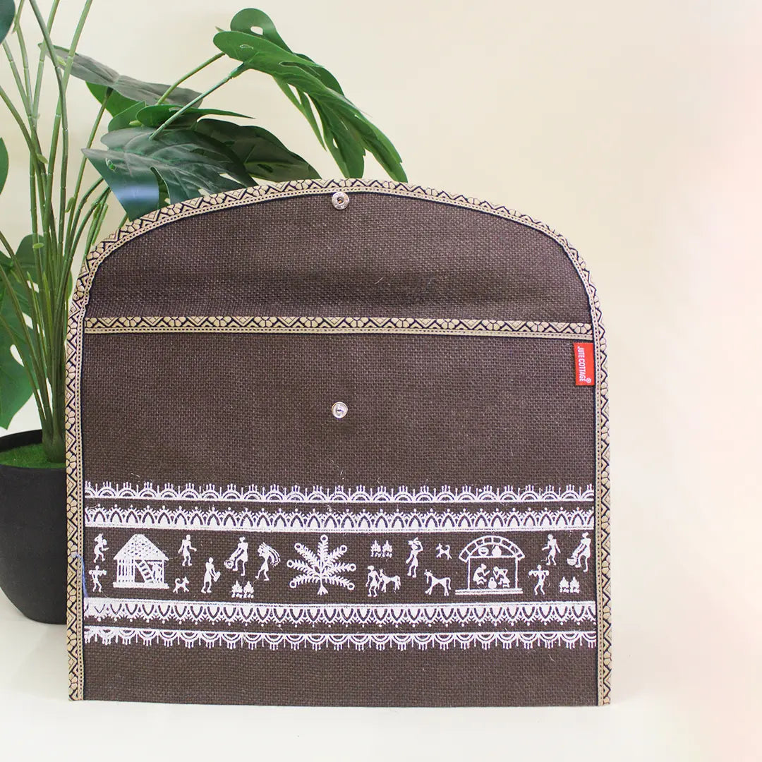 Warli Border Button Folder
