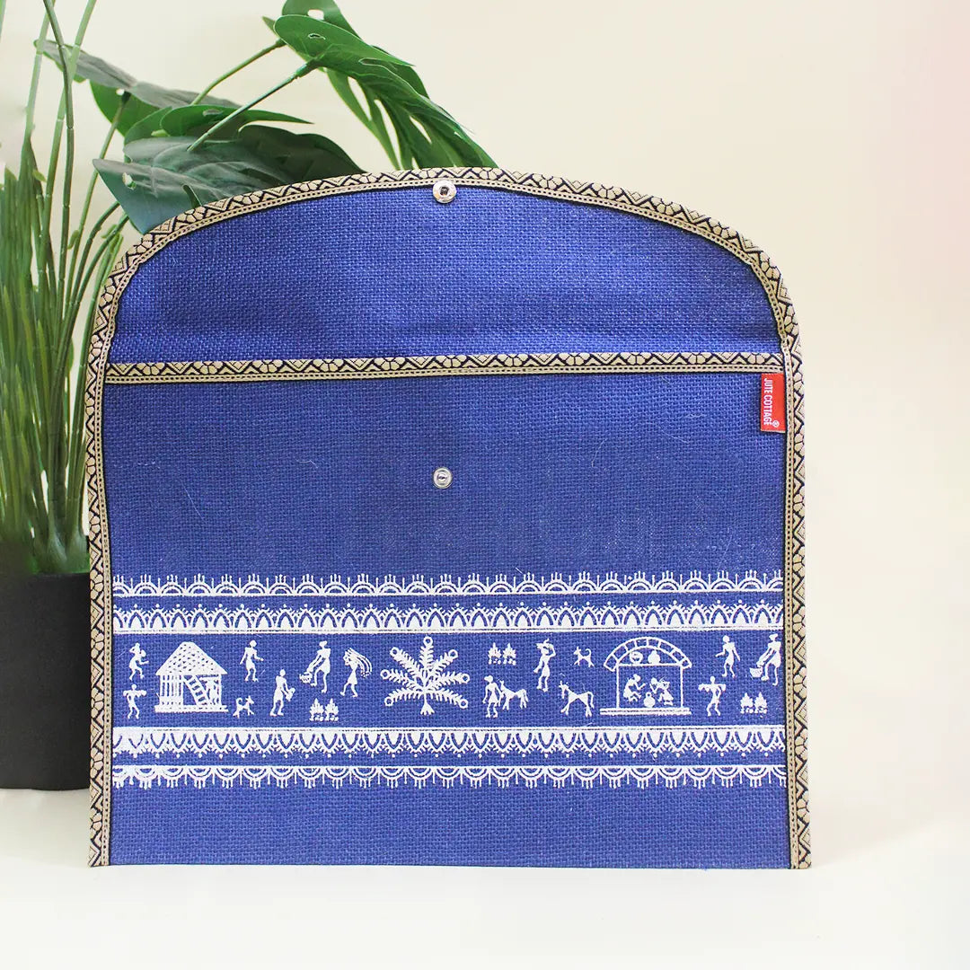 Warli Border Button Folder