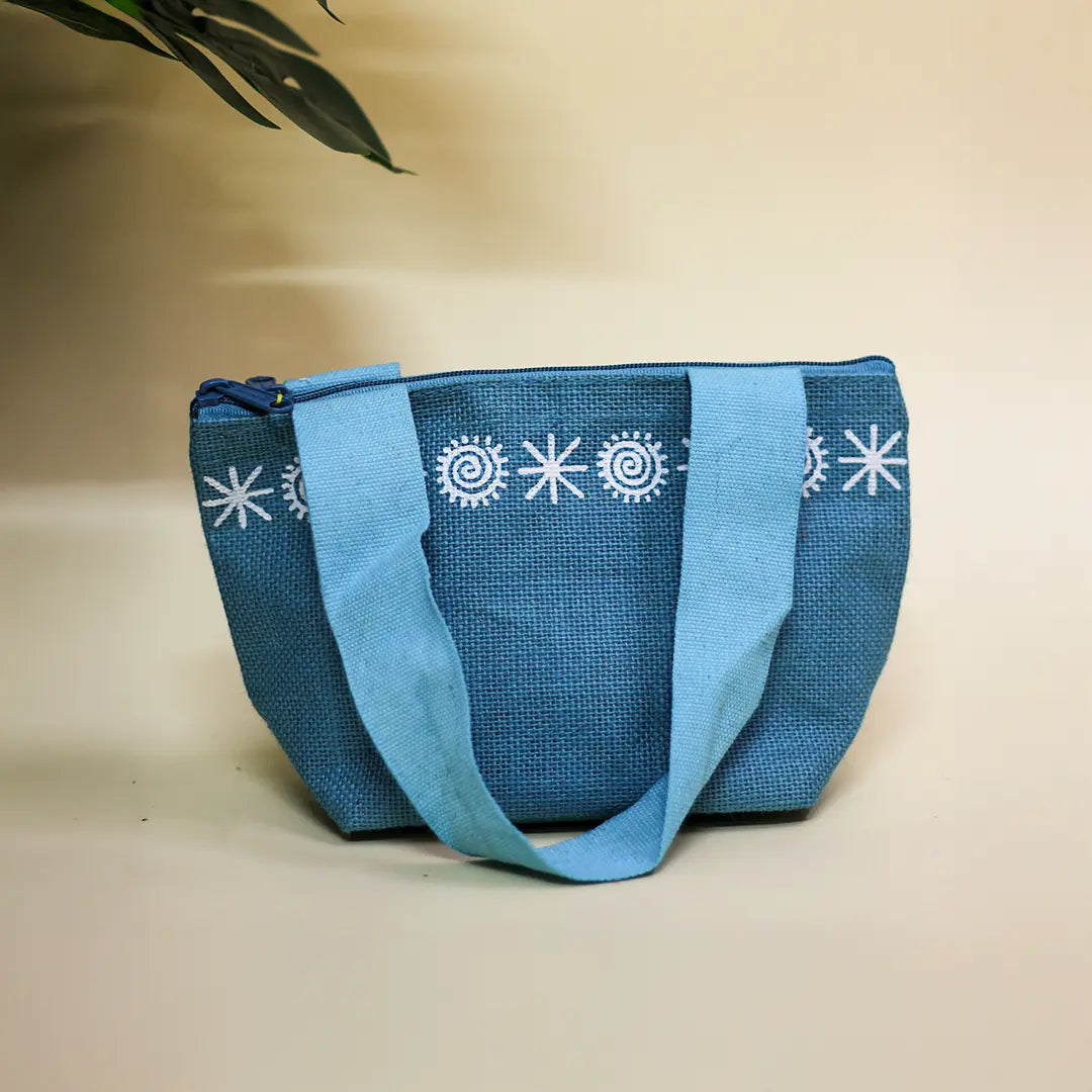 Star print Mini Wristlet jute bag(D-lock)