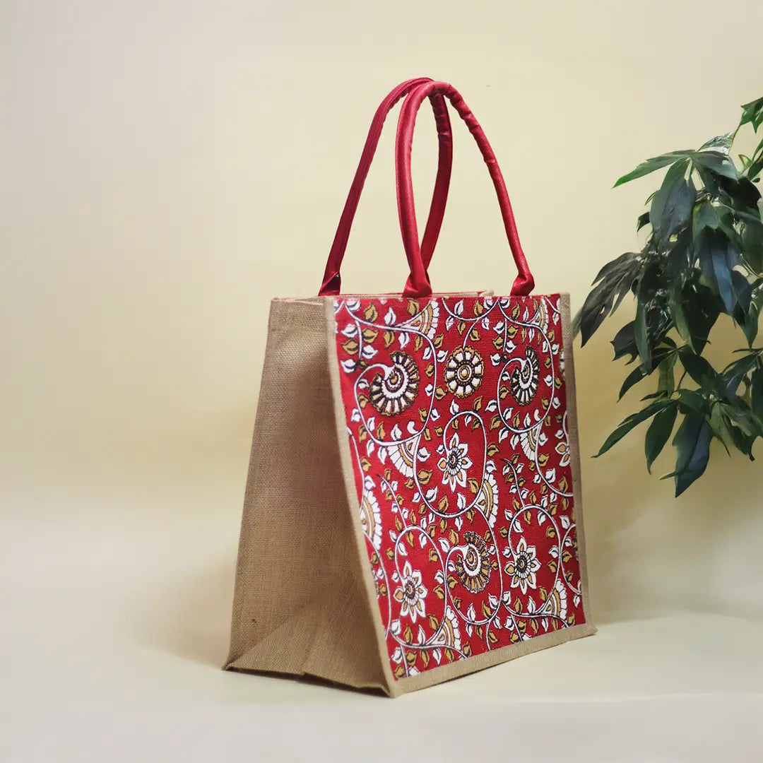 Kalamkari Print Shopping Zipper