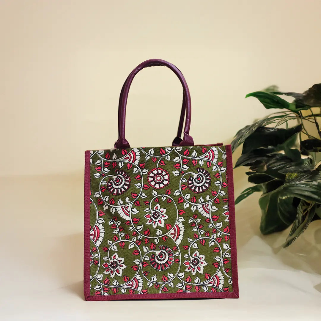 Kalamkari Print Shopping Zipper