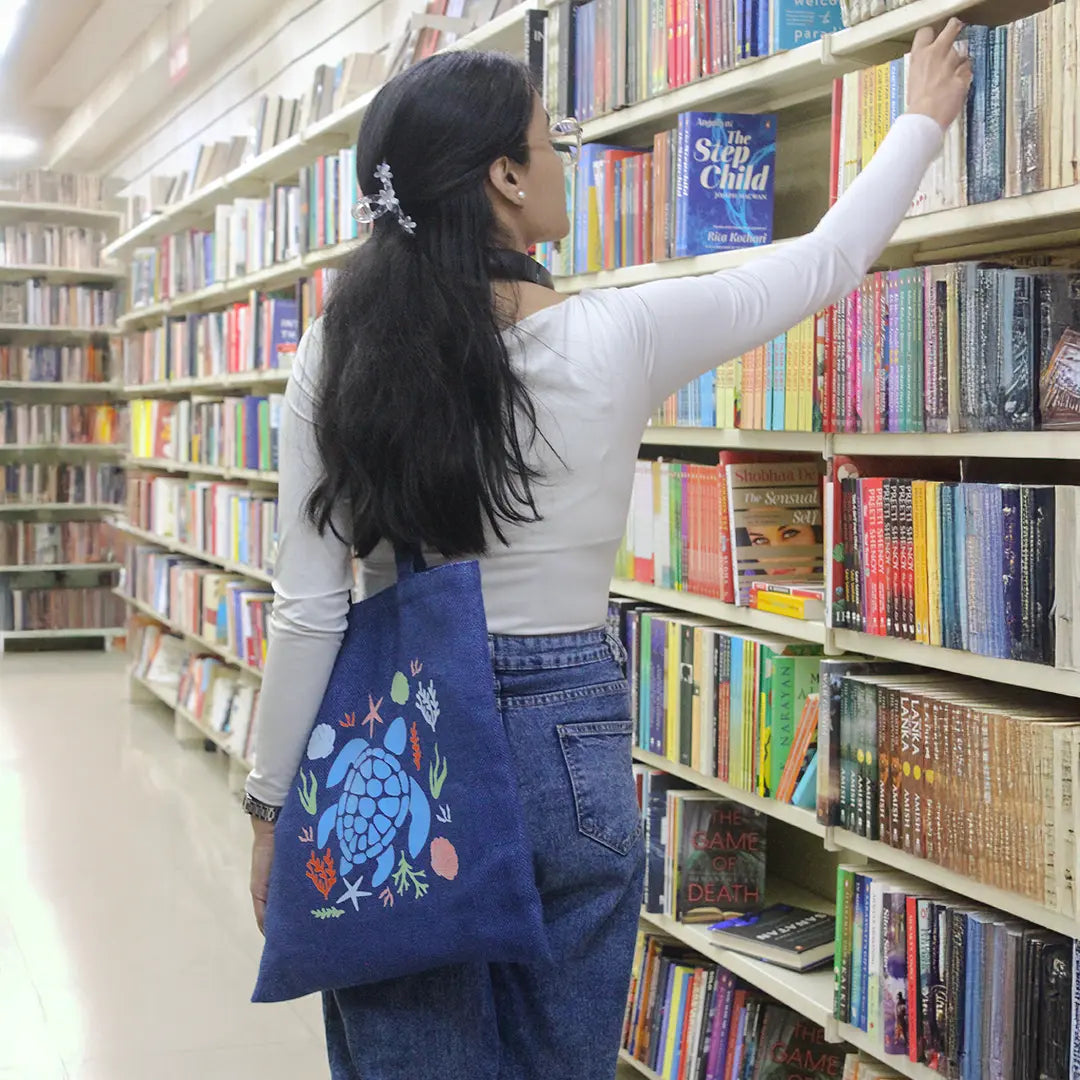 Under the Sea Jute Tote bag