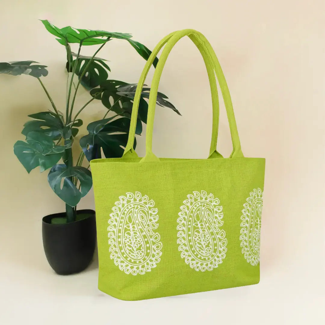 Mango print Jute handbag