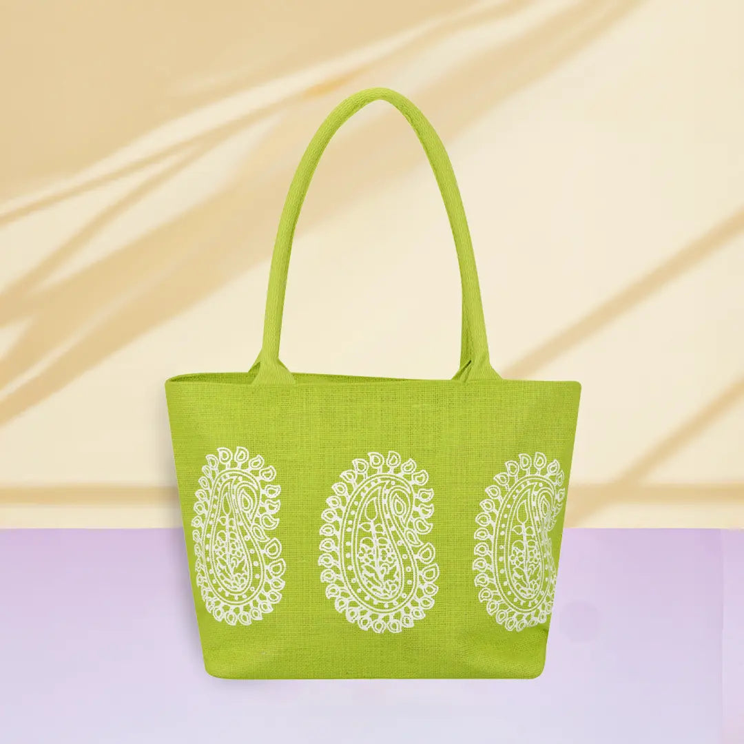 Mango print Jute handbag