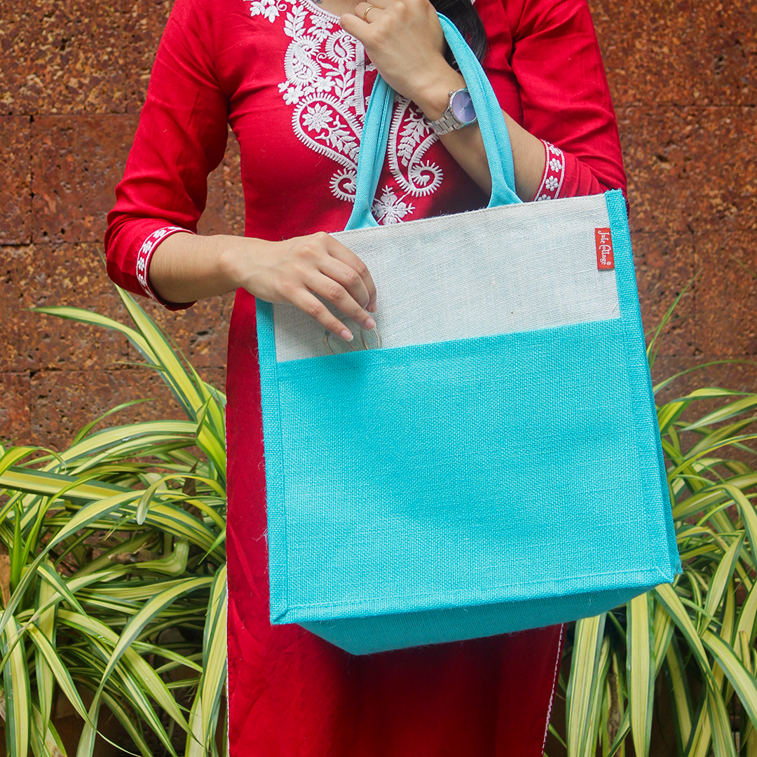 Madhubani fish jute shopping bag