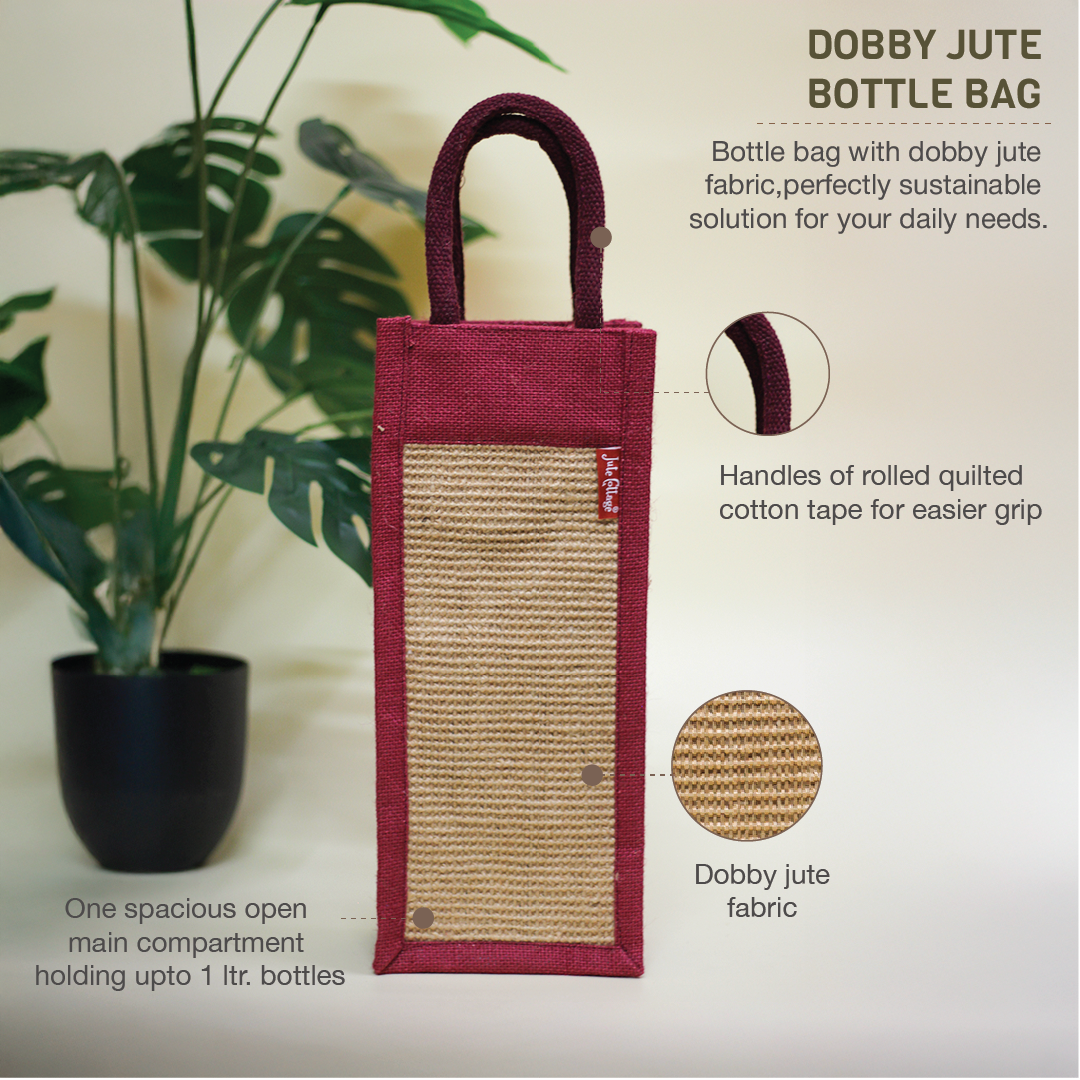 Dobby Jute Bottle bag