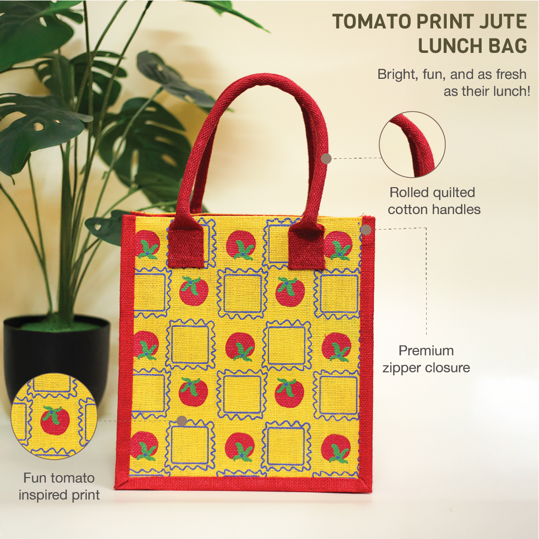Tomato Jute Lunch bag