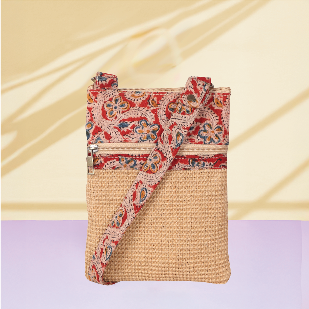 Dobby kalamkari sling bag small
