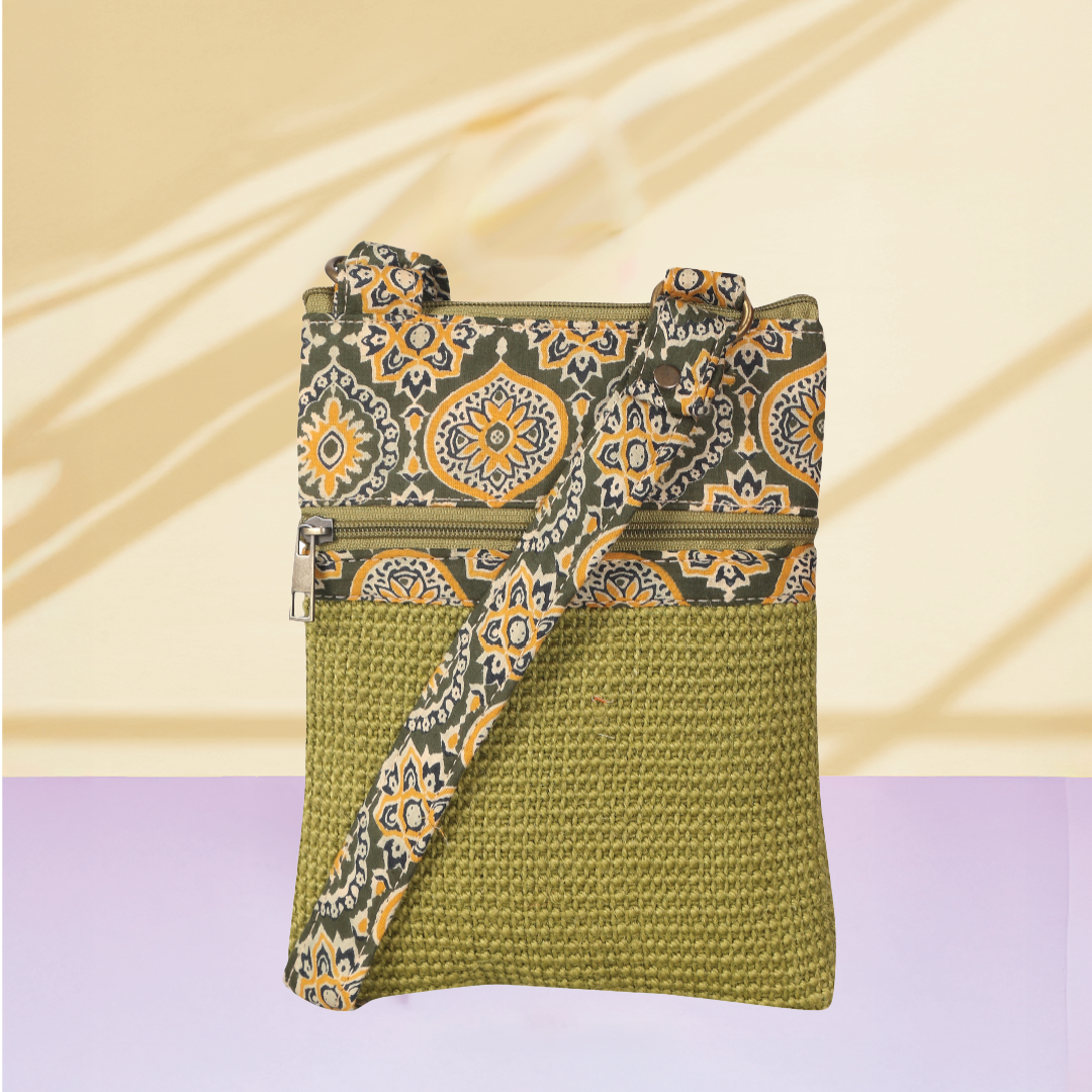 Dobby kalamkari sling bag small