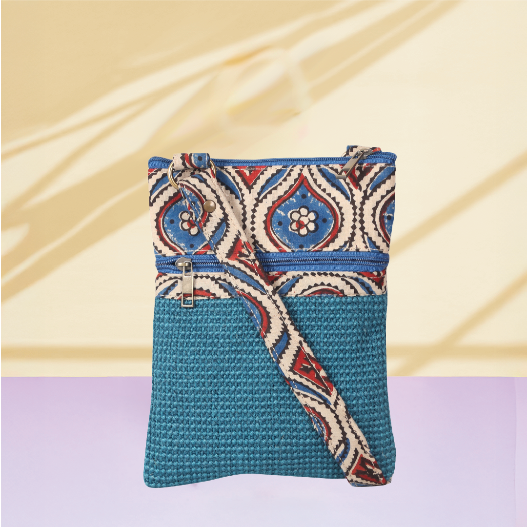 Dobby kalamkari sling bag small