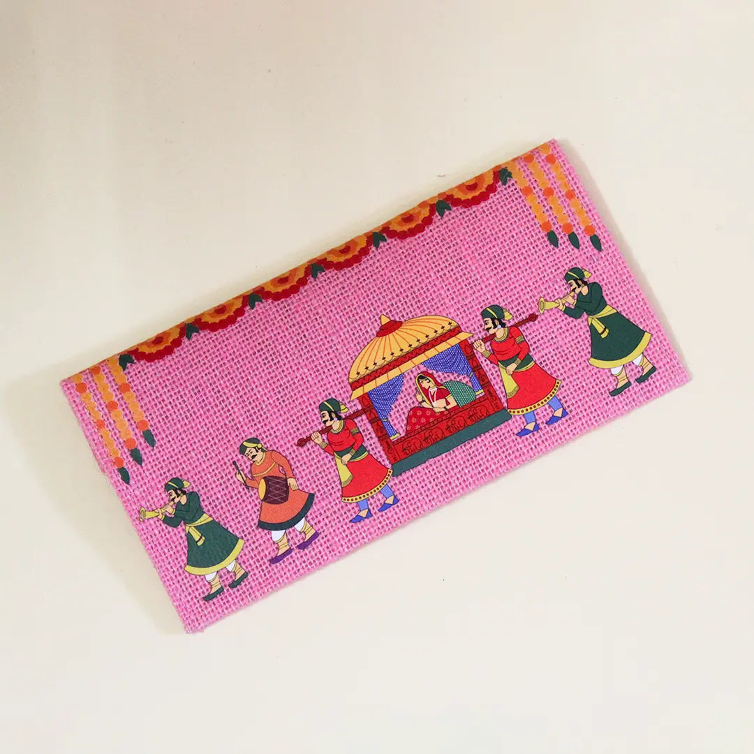 Palki Jute Wedding Envelope(Pack of 4)