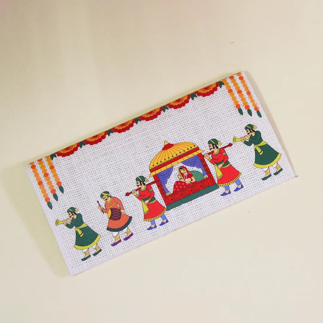 Palki Jute Wedding Envelope(Pack of 4)