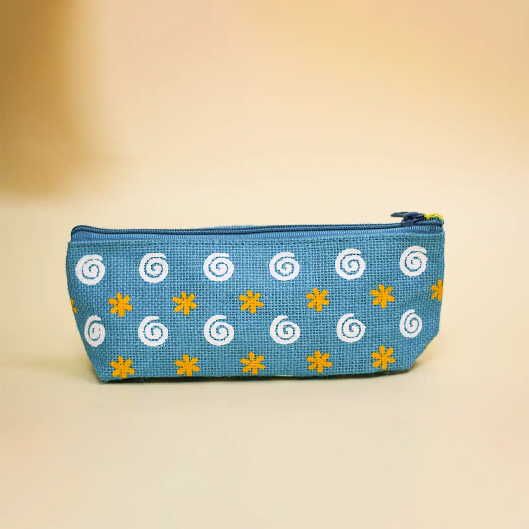 Flower print pouch