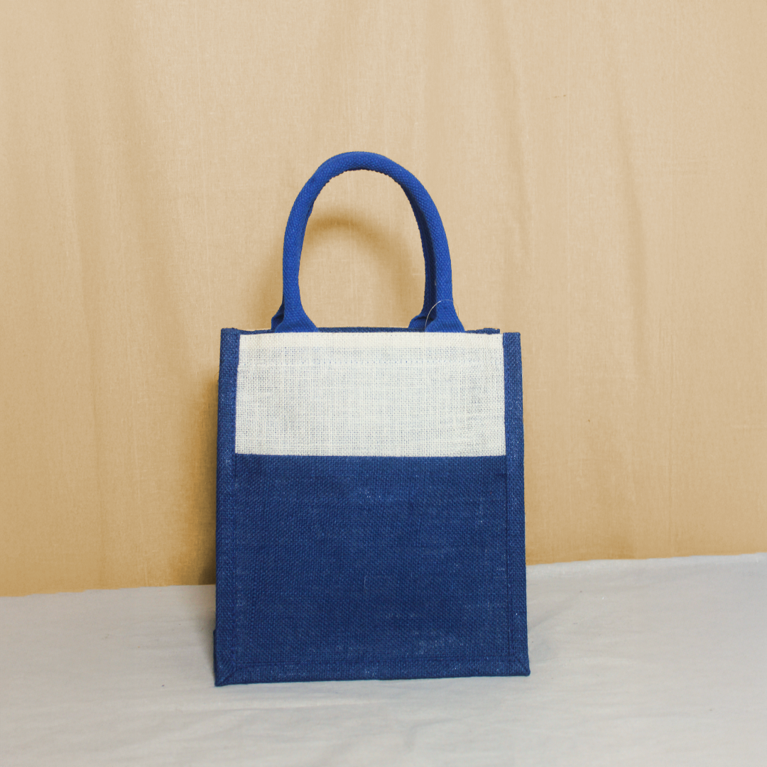 Madhubani Peacock Jute lunch bag