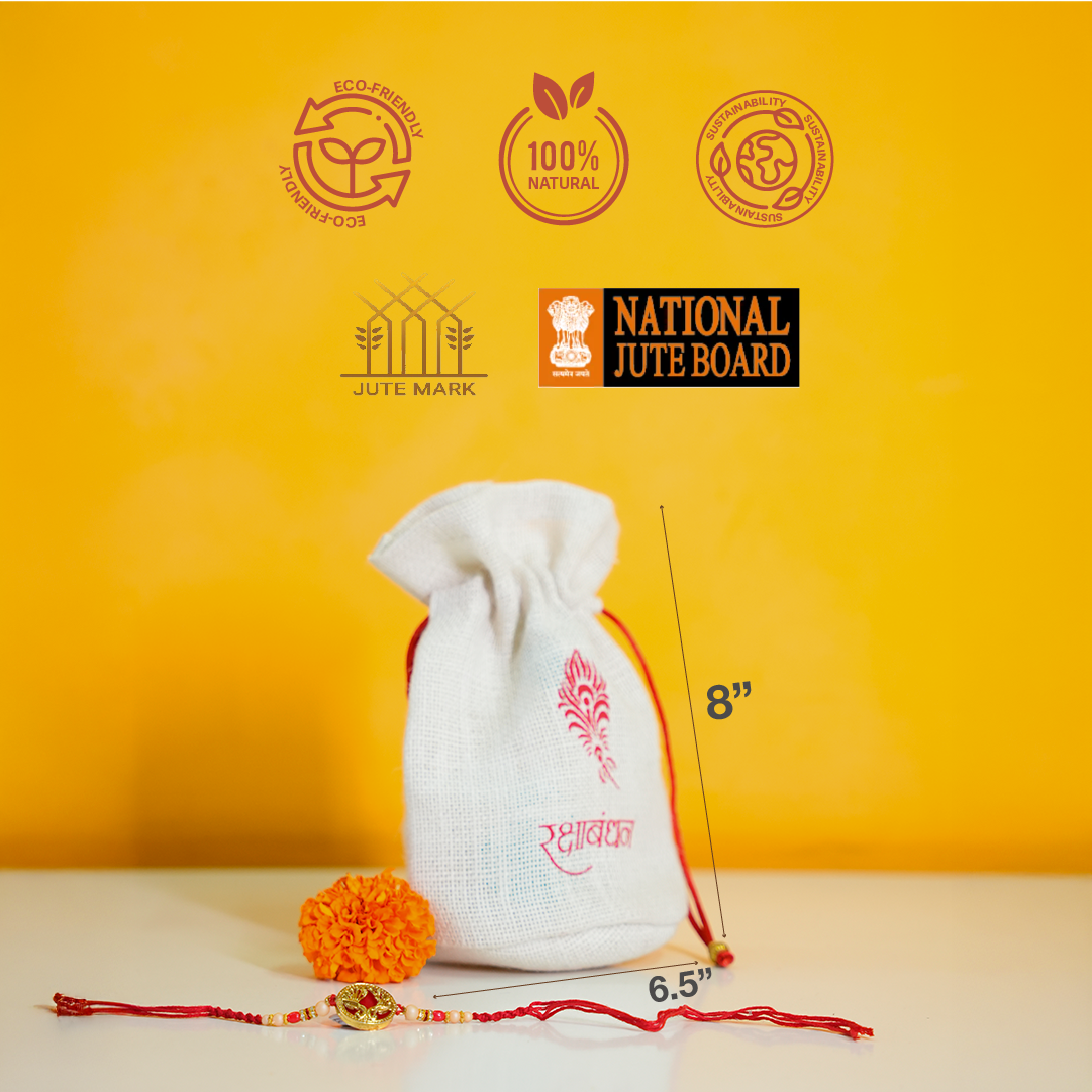 Phool and Morpankh White Potli Combo Set