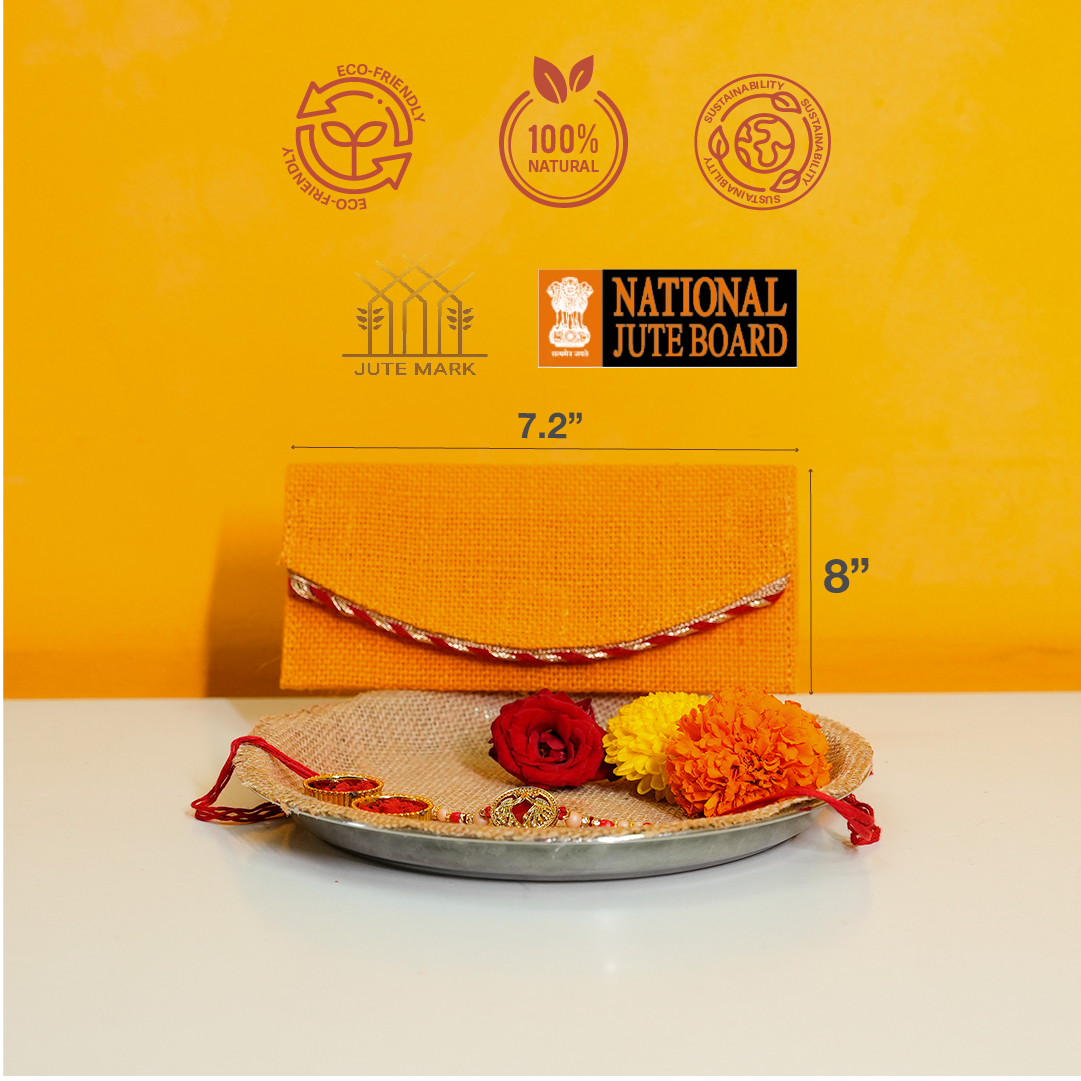 Phool White Potli and Envelope Combo Set