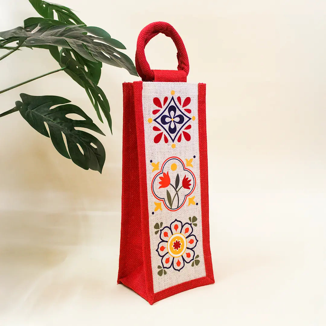 Summer Floral Bottle Bag