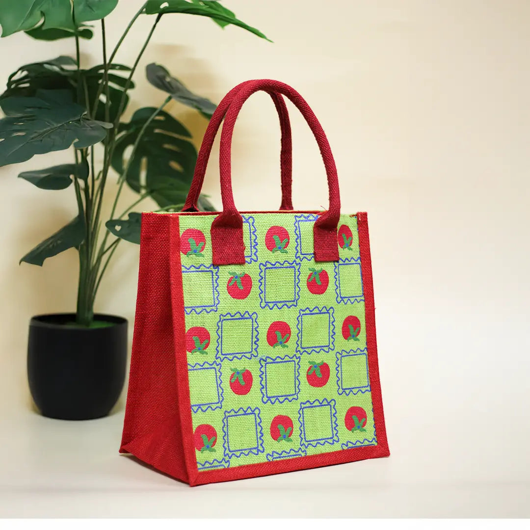 Tomato Jute Lunch bag