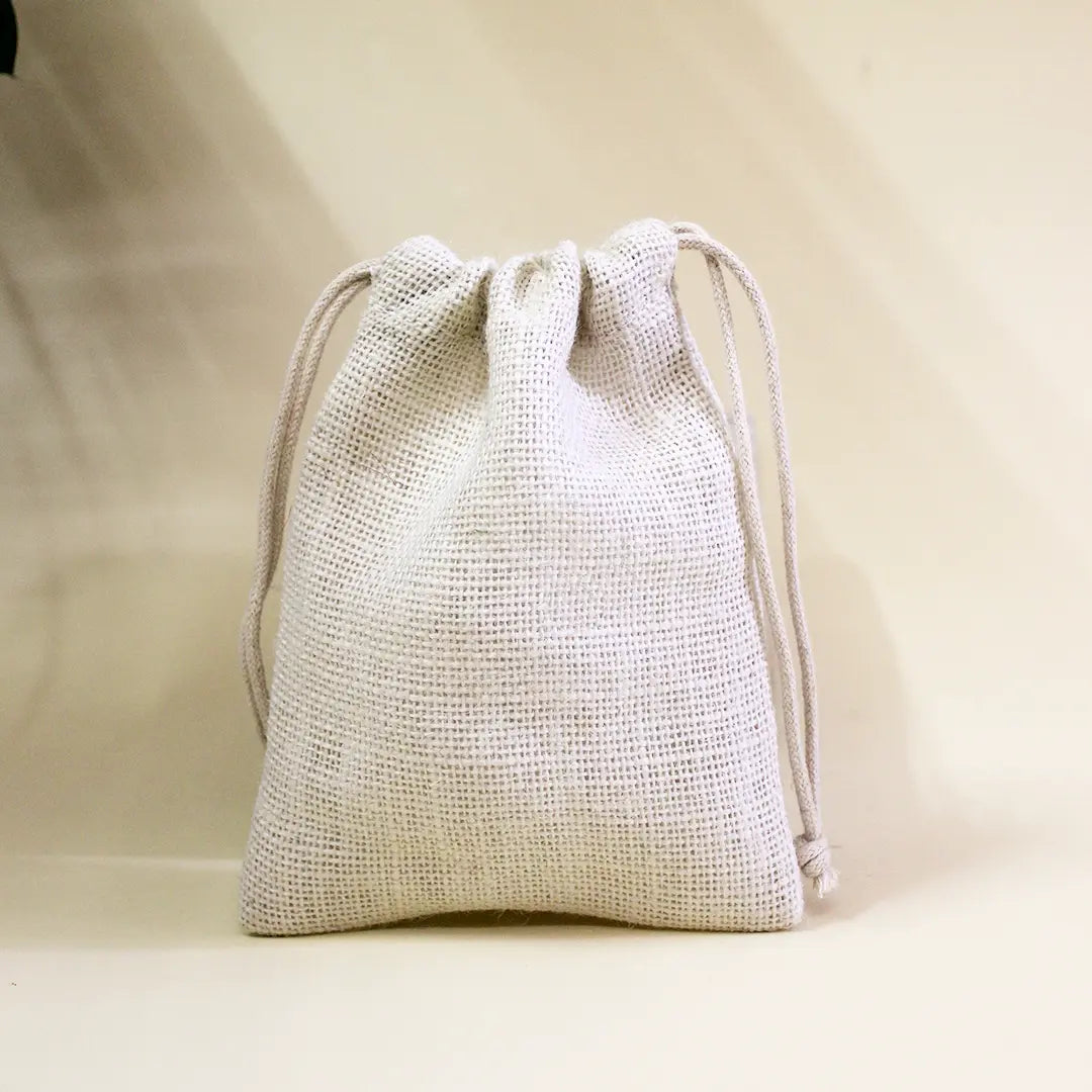 Plain White Jute Pouch (Small)-Pack of 100