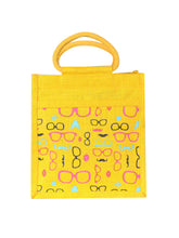 Load image into Gallery viewer, 11 X 10 X 7 - SPEC MOUSTACHE PRINT ZIPPER LUNCH (B-201-YELLOW)
